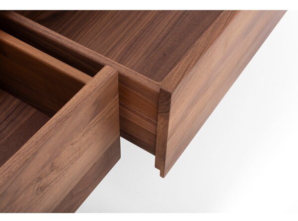 Hnedý TV stolík z orechového dreva 220x45x45 cm Fawn – Gazzda
