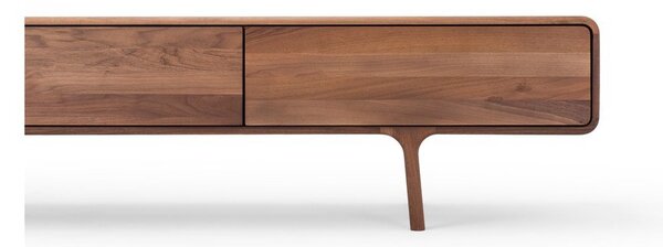 Hnedý TV stolík z orechového dreva 220x45x45 cm Fawn – Gazzda