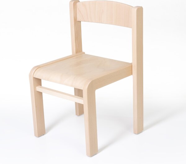 Hajdalánek Detská stolička LUCA s tvarovanou opierkou chrbta (natur, 21 cm) LUCA21NATUR