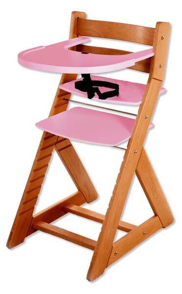 Hajdalánek Rastúca stolička ELA - s veľkým pultíkom (čerešňa, ružová) ELATRESENRUZOVA