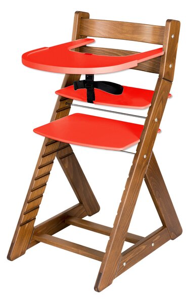 Hajdalánek Rastúca stolička ELA - s veľkým pultíkom (dub tmavý, červená) ELADUBTMAVYCERVENA