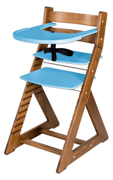 Hajdalánek Rastúca stolička ELA - s veľkým pultíkom (dub tmavý, modrá) ELADUBTMAVYMODRA