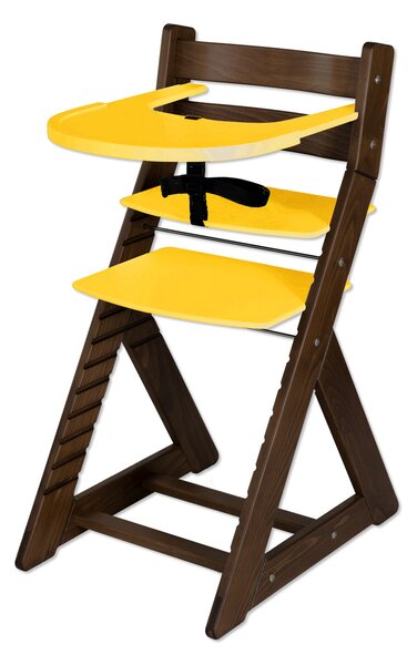 Hajdalánek Rastúca stolička ELA - s veľkým pultíkom (orech, žltá) ELAORECHZLUTA