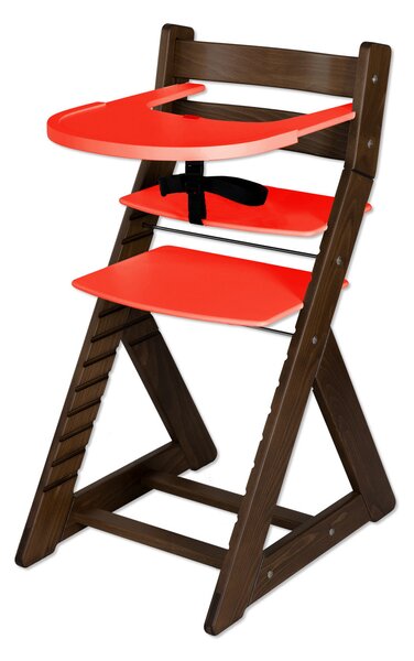 Hajdalánek Rastúca stolička ELA - s veľkým pultíkom (orech, červená) ELAORECHCERVENA