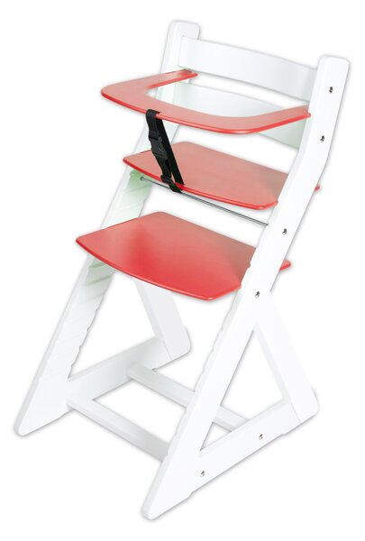 Hajdalánek Rastúca stolička ANETA - s malým pultíkom (biela, červená) ANETABILACERVENA