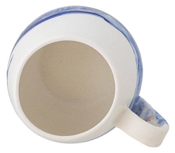 Biele/modré šálky v súprave 4 ks z kameniny 250 ml Lyre – Bloomingville
