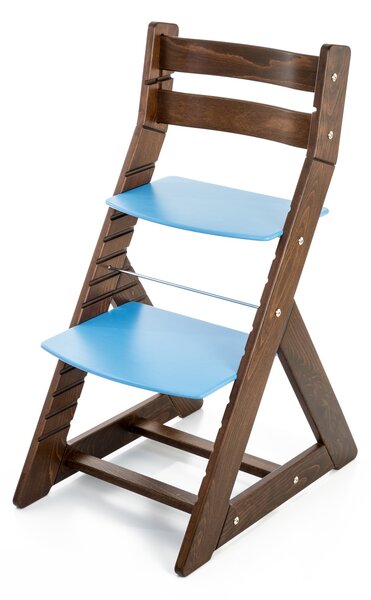 Hajdalánek Rastúca stolička ALMA - standard (orech, modrá) ALMAORECHMODRA