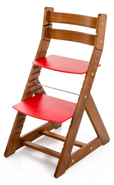 Hajdalánek Rastúca stolička ALMA - standard (dub tmavý, červená) ALMADUBTMAVYCERVENA