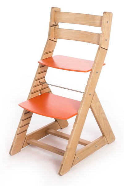Hajdalánek Rastúca stolička ALMA - standard (dub svetlý, oranžová) ALMADUBSVEORANZOVA