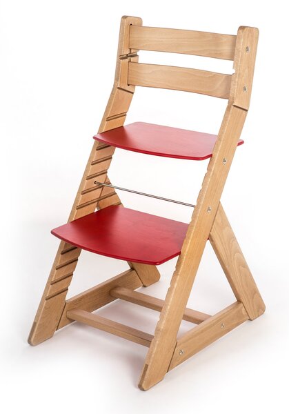 Hajdalánek Rastúca stolička ALMA - standard (dub svetlý, červená) ALMADUBSVECERVENA