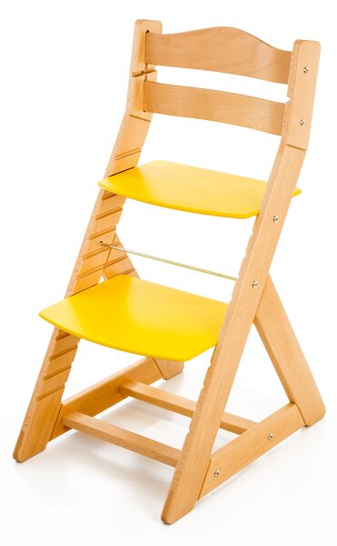 Hajdalánek Rastúca stolička MAJA - guľatá opierka (buk, žltá) MAJABUKZLUTA