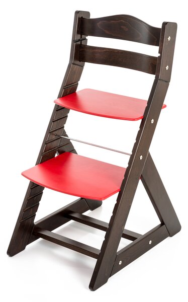 Hajdalánek Rastúca stolička MAJA - guľatá opierka (wenge, červená) MAJAWENGECERVENA