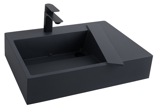 Umývadlo REA Archi 75 CM Grey MATT na dosku - konglomerát