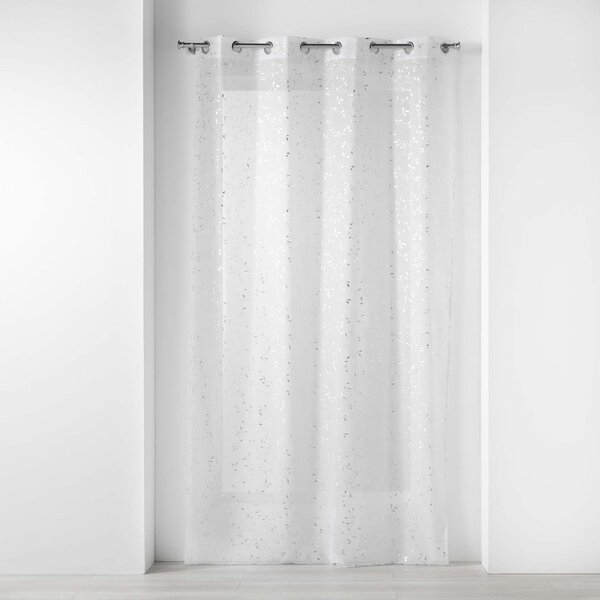 Biela/v striebornej farbe voálová záclona 140x240 cm Floressia – douceur d'intérieur