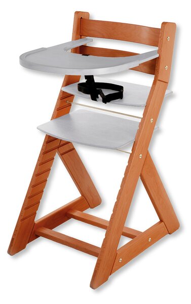 Hajdalánek Rastúca stolička ELA - s veľkým pultíkom (čerešňa, svetlo sivá) ELATRESENSVESEDA