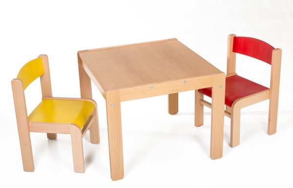 Hajdalánek Detský stolík LUCAS so stoličkami LUCA (červená, žltá) LUCASLUCACEZL