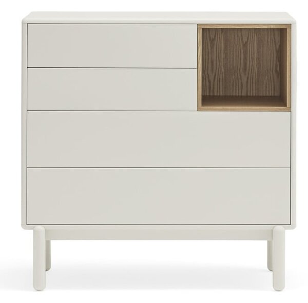 Krémovobiela komoda 90x90x40 cm Corvo – Teulat