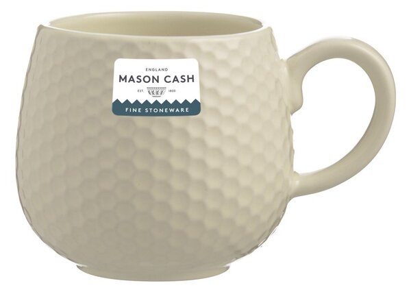Krémovobiely keramický hrnček na latte 350 ml Embossed Honeycomb – Mason Cash