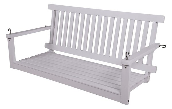 Biela drevená záhradná hojdačka Augusta - Garden Pleasure