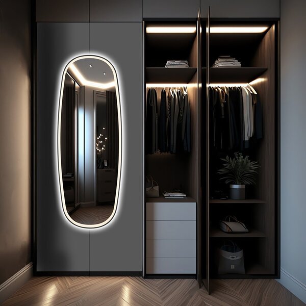 Nástenné zrkadlo s osvetlením 60x160 cm Diana – Mirrors and More
