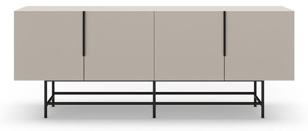 Krémová nízka komoda 200x77,5 cm Eldia – Marckeric