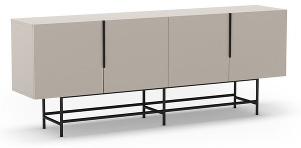 Krémová nízka komoda 200x77,5 cm Eldia – Marckeric