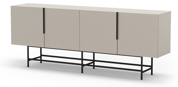 Krémová nízka komoda 200x77,5 cm Eldia – Marckeric