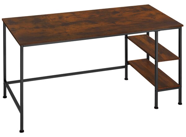 Tectake 404227 písací stôl donegal 140x60x76,5cm - industriálne drevo tmavé, rustikálne