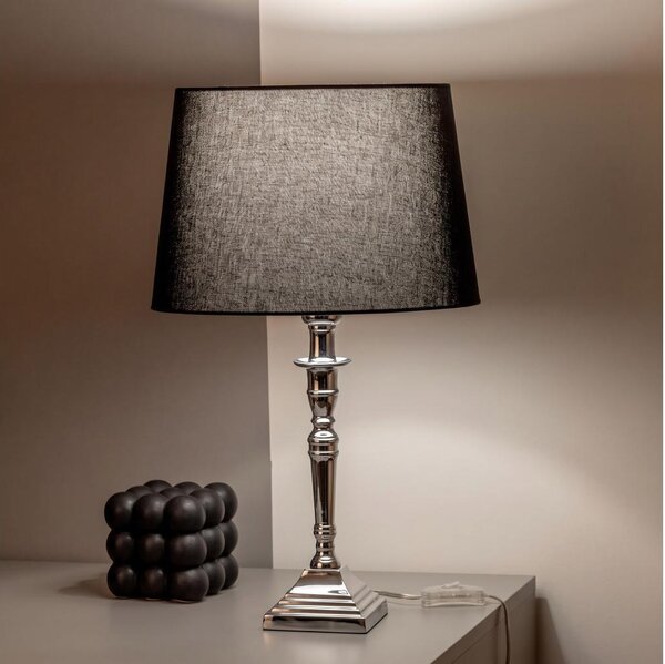 BRILAGI - Stolná lampa CERIA 1xE27/60W/230V pr. 30 cm strieborná/čierna