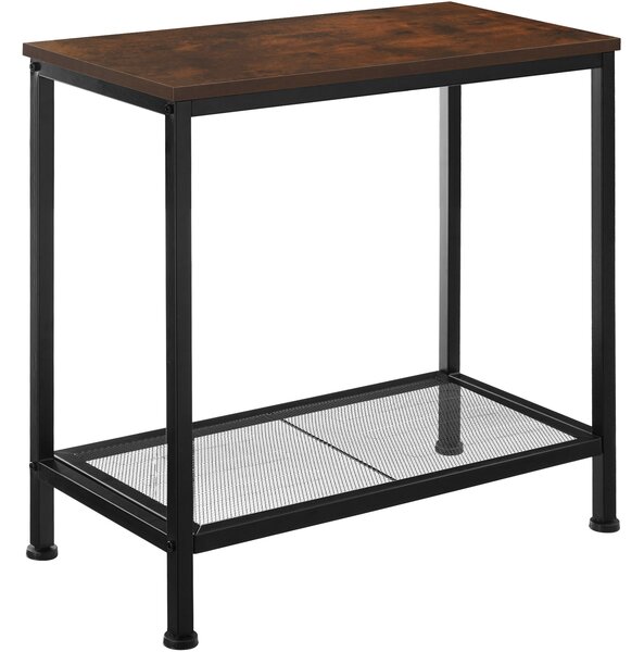 Tectake 404273 odkladací stolík filton 60x30,5x60,5cm - industriálne drevo tmavé, rustikálne