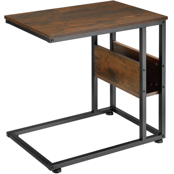 Tectake 404277 odkladací stolík wigan 55x36,5x60cm - industriálne drevo tmavé, rustikálne