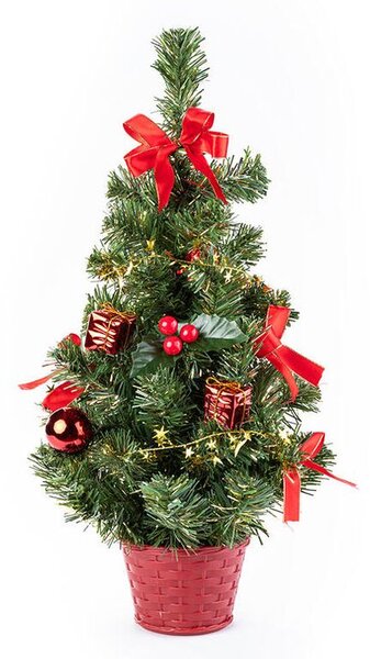 Vianočný stromček zdobený 50 cm, červená