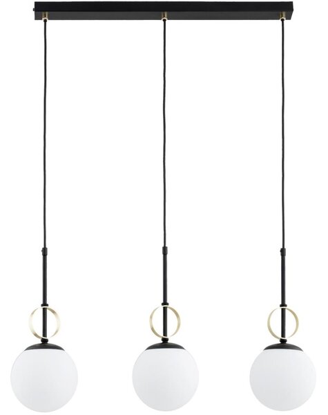 Luster na lanku DORENA 3xE14/10W/230V čierna/zlatá