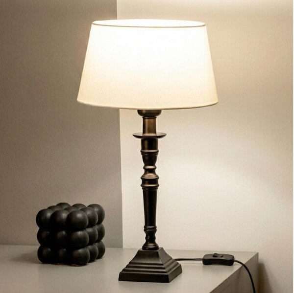Brilagi - Stolová lampa CERIA 1xE27/60W/230V pr. 25 cm čierna/biela