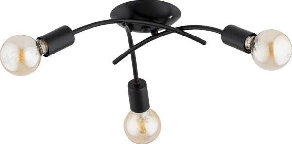 Prisadený luster TORIZO 3xE27/15W/230V čierny