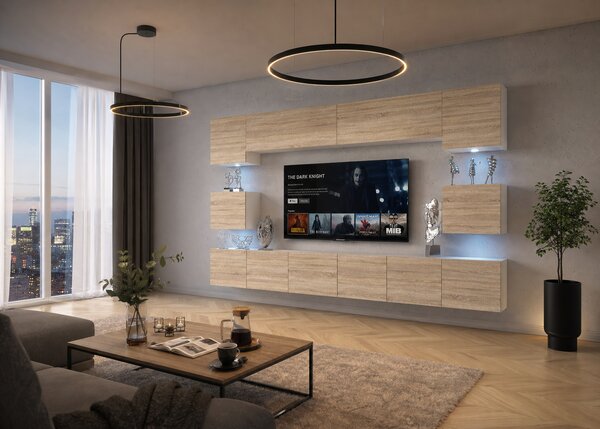 Obývacia stena 300 cm TV/RTV dubová dub wotan dub sonoma IMP