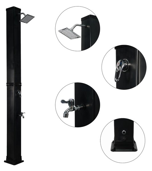 Furnigo Solárna sprcha Square 40 L - čierna