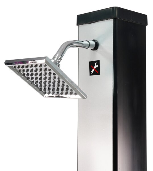 Furnigo Solárna sprcha Square 40 L - strieborná