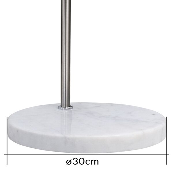 Oblúková stojanová lampa s mramorovou základňou