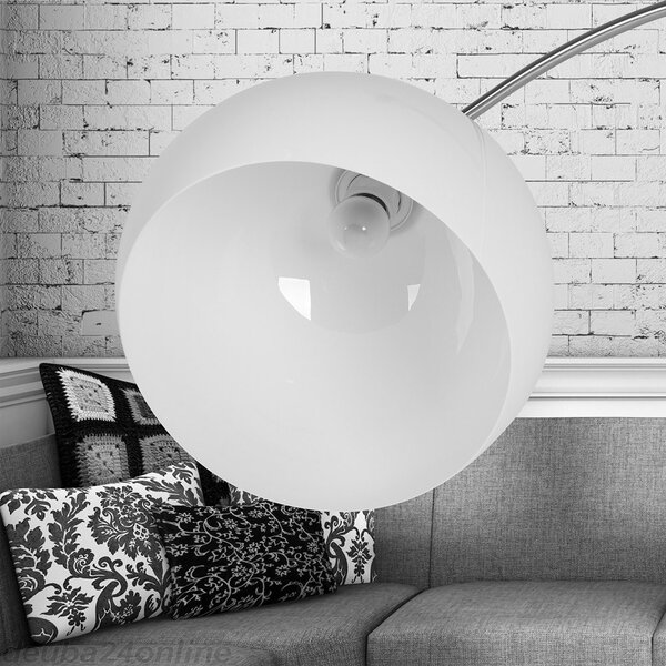 Dizajnová oblúková stojanová lampa s mramorovou základňou - nastaviteľná 190 - 200 cm