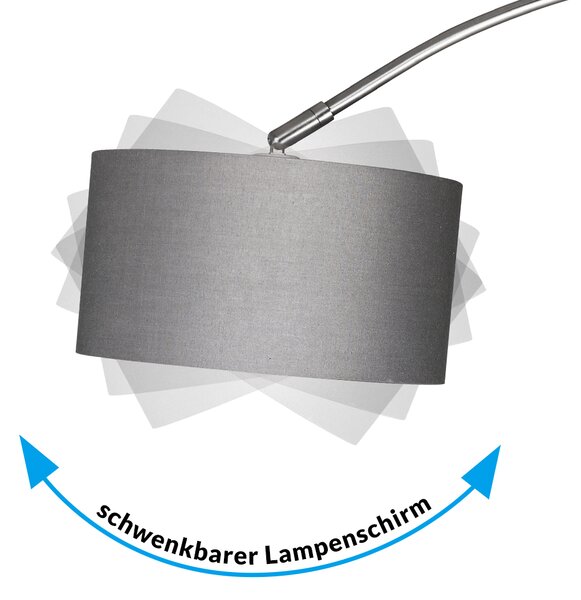 Oblúková stojanová lampa s mramorovou základňou