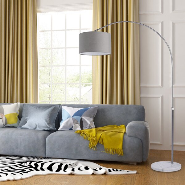 Oblúková stojanová lampa s mramorovou základňou