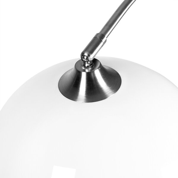 Dizajnová oblúková stojanová lampa s mramorovou základňou - nastaviteľná 190 - 200 cm