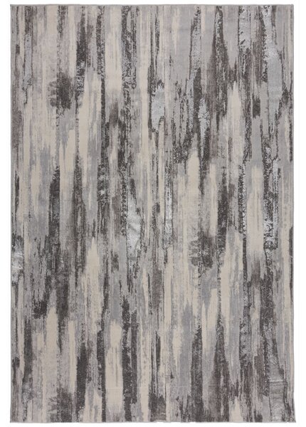 Flair Rugs, Kusový koberec Eris Gleam Silver, 80x150, šedá, obývacia izba