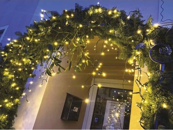 LED Vianočná vonkajšia reťaz 600xLED/8 módov 15m IP44 teplá biela