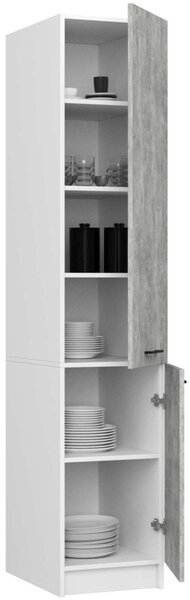 Kuchynská skrinka OLIVIA S 40/205 cm - biela/betón