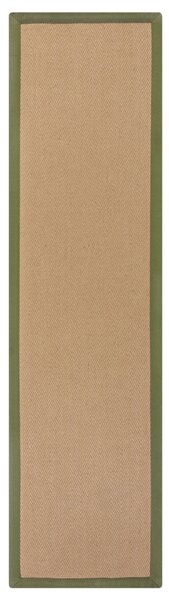Flair Rugs , Behúň Herringbone Border Kira Green, 60x230, béžová, chodba / predsieň