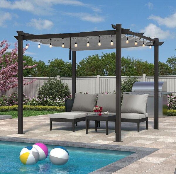 JAKS Záhradný altánok pergola 3 x 3 m Farebné varianty: šedá