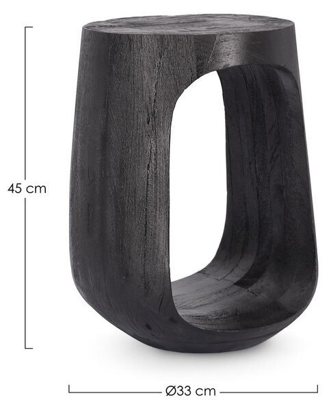 LOPEZ čierny konferenčný stolík D33cm