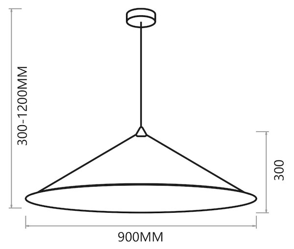 Závesné svietidlo Fuji, 1x čierne/zlaté kompozitné tienidlo, (fi 90cm), b